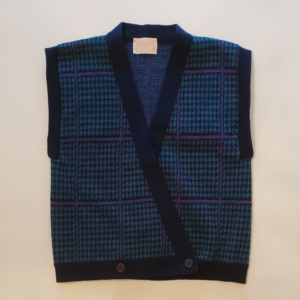 Vintage Pendleton Sweater Vest Houndstooth